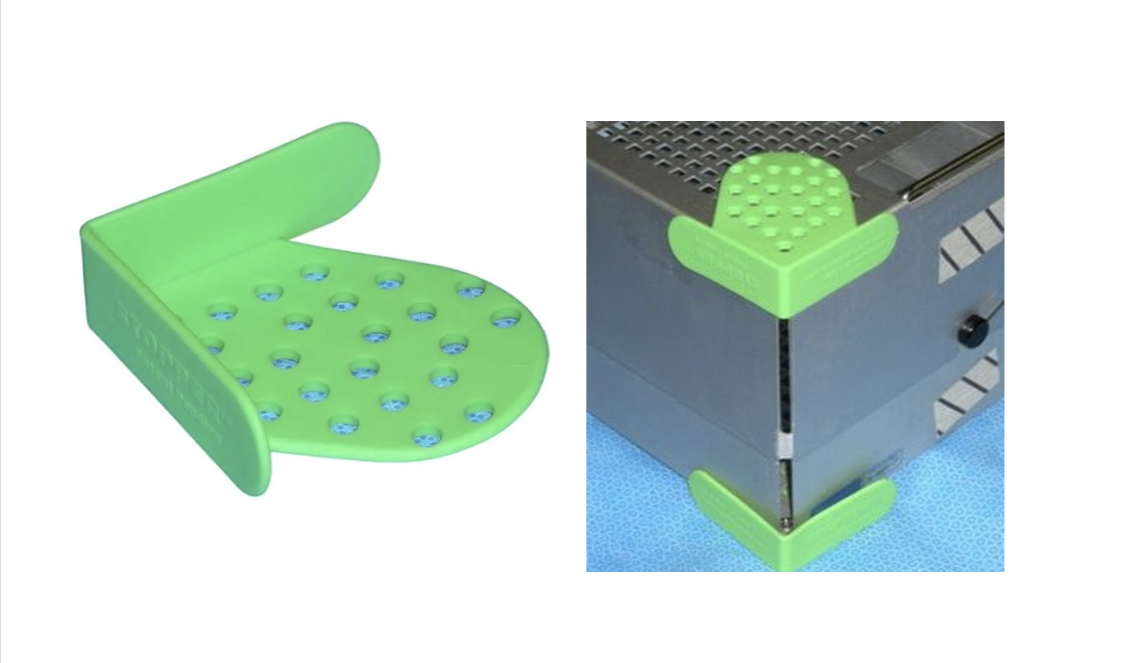 Green silicone corner protectors
