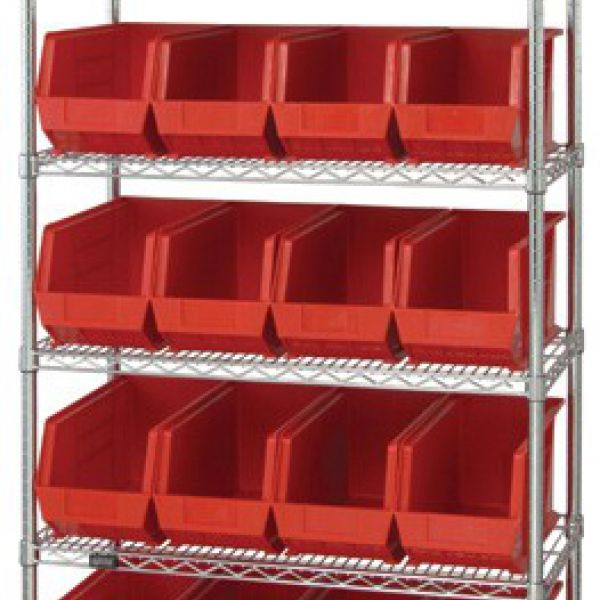 WR6-265 WIRE SHELVING UNIT WITH BINS – COMPLETE PACKAGE