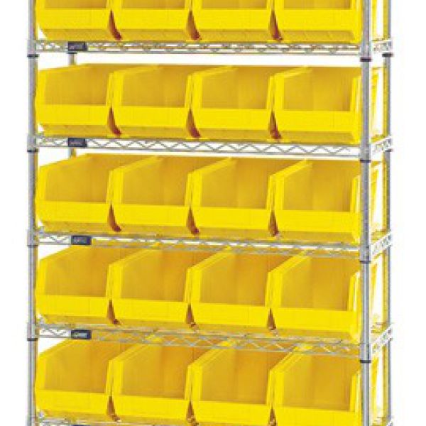 WR8-240 WIRE SHELVING WITH BINS – COMPLETE PACKAGE