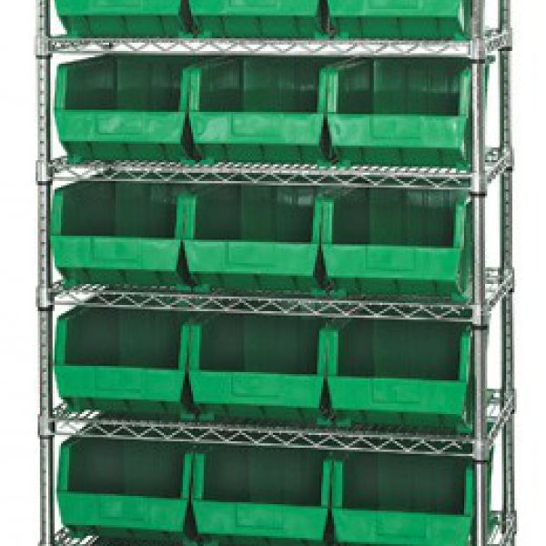 WR8-255 WIRE SHELVING AND BIN SYSTEM – COMPLETE PACKAGE