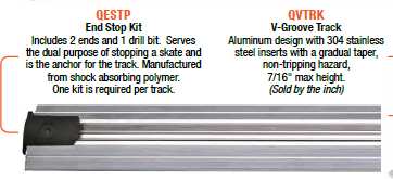 V-Stop Kit with aluminum alloy steel inserts for roller skates.